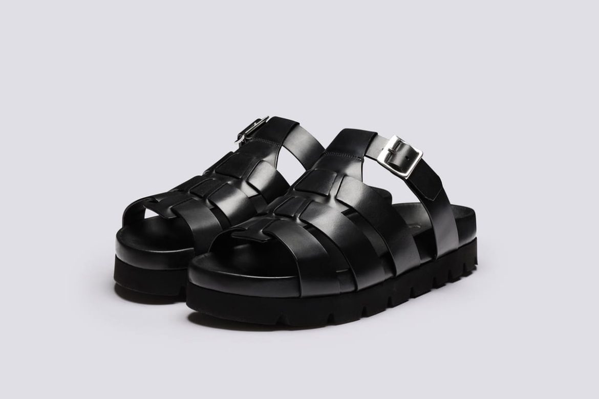 black leather sandals mens | Buy at a Cheap Price