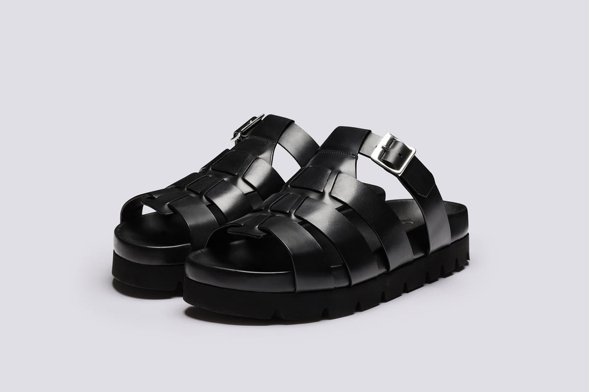  black leather sandals mens | Buy at a Cheap Price 